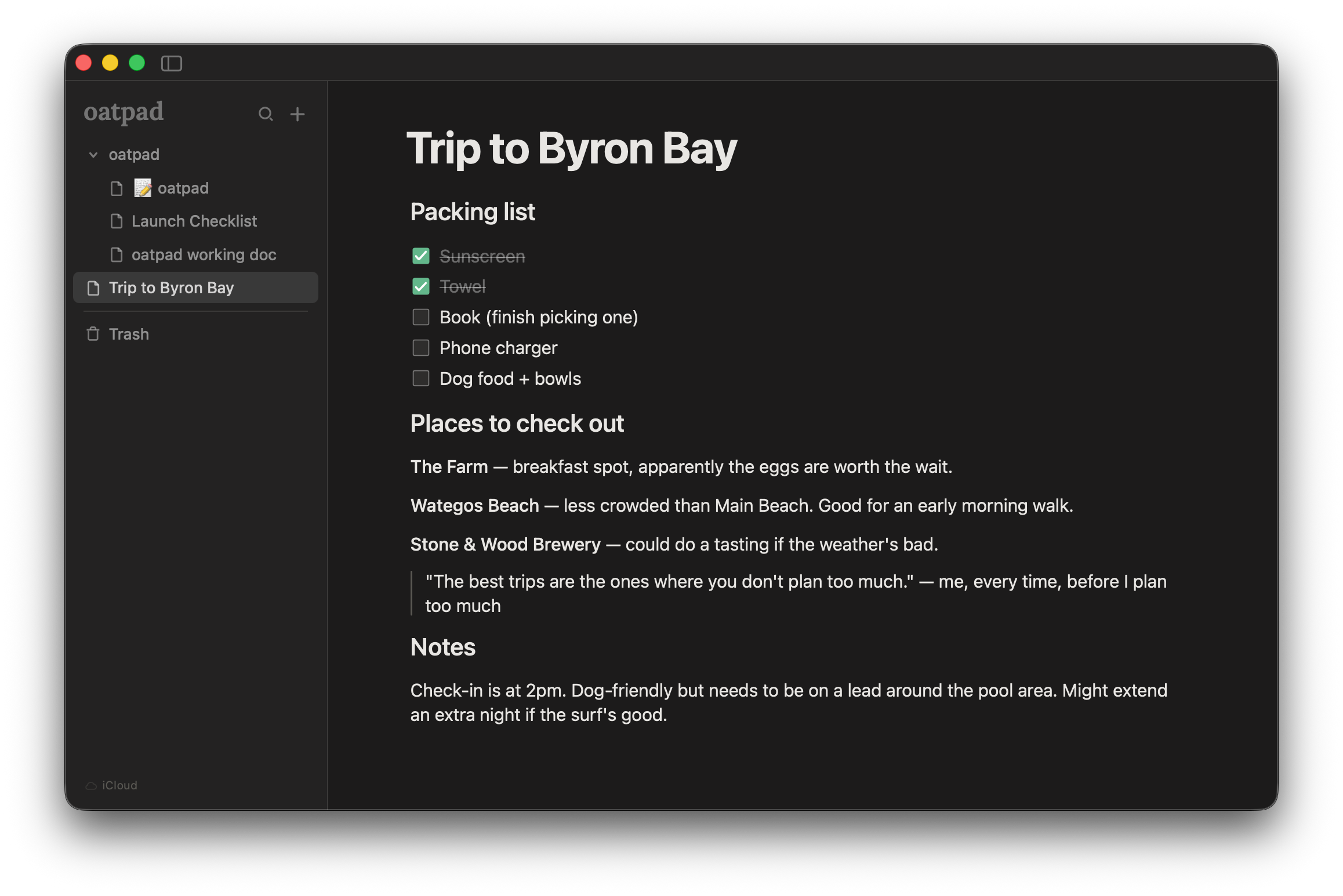 Why I wanted a simpler notes app for Mac